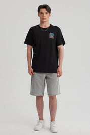 Polera Hombre Print Negro