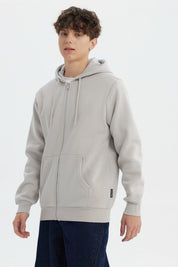 Polerón Hombre Full Zipper Basico Gris