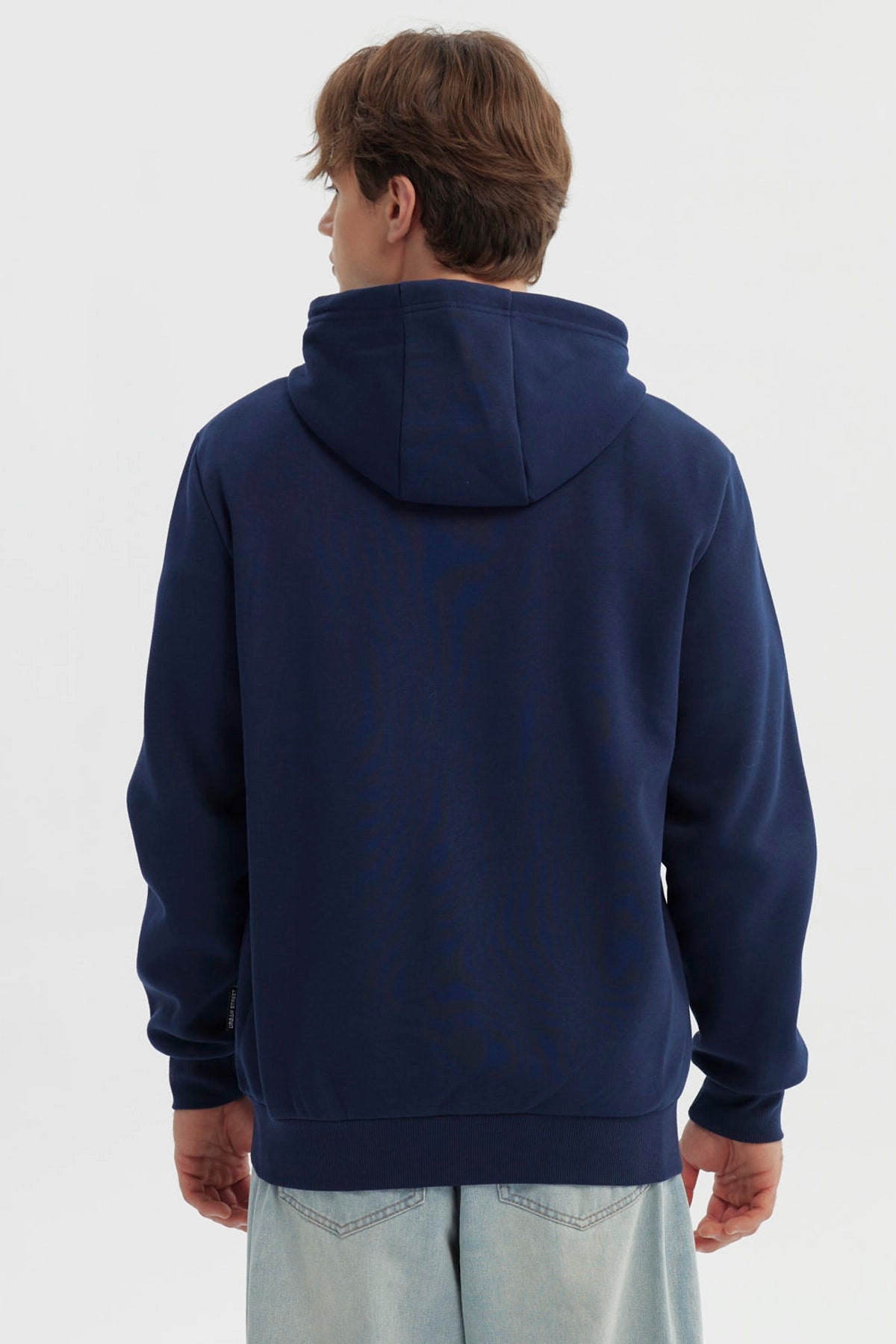 Polerón Hombre Full Zipper Basico Azul