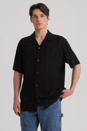 Camisa Hombre Transparente Negro