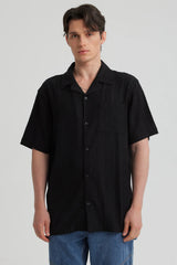 Camisa Hombre Textura Negro
