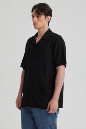 Camisa Hombre Textura Negro