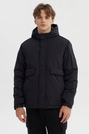Parka Hombre Slim Negro