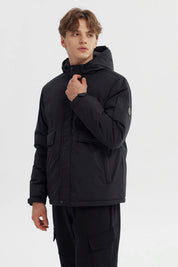 Parka Hombre Slim Negro