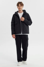 Parka Hombre Slim Negro