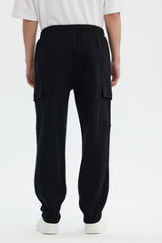 Pantalón Buzo Hombre Juvenil Pitillo Negro