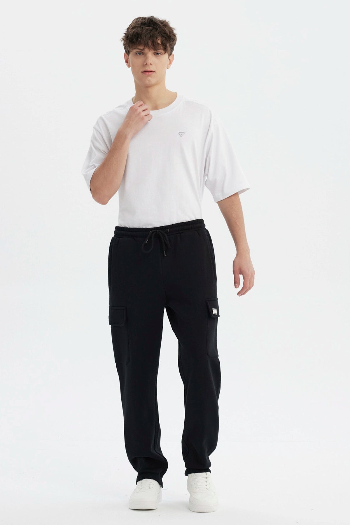 Pantalón Buzo Hombre Juvenil Pitillo Negro