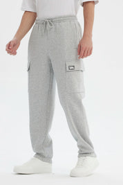 Pantalón Buzo Hombre Juvenil Pitillo Gris Melange