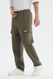 Pantalón Buzo Hombre Juvenil Pitillo Verde Militar