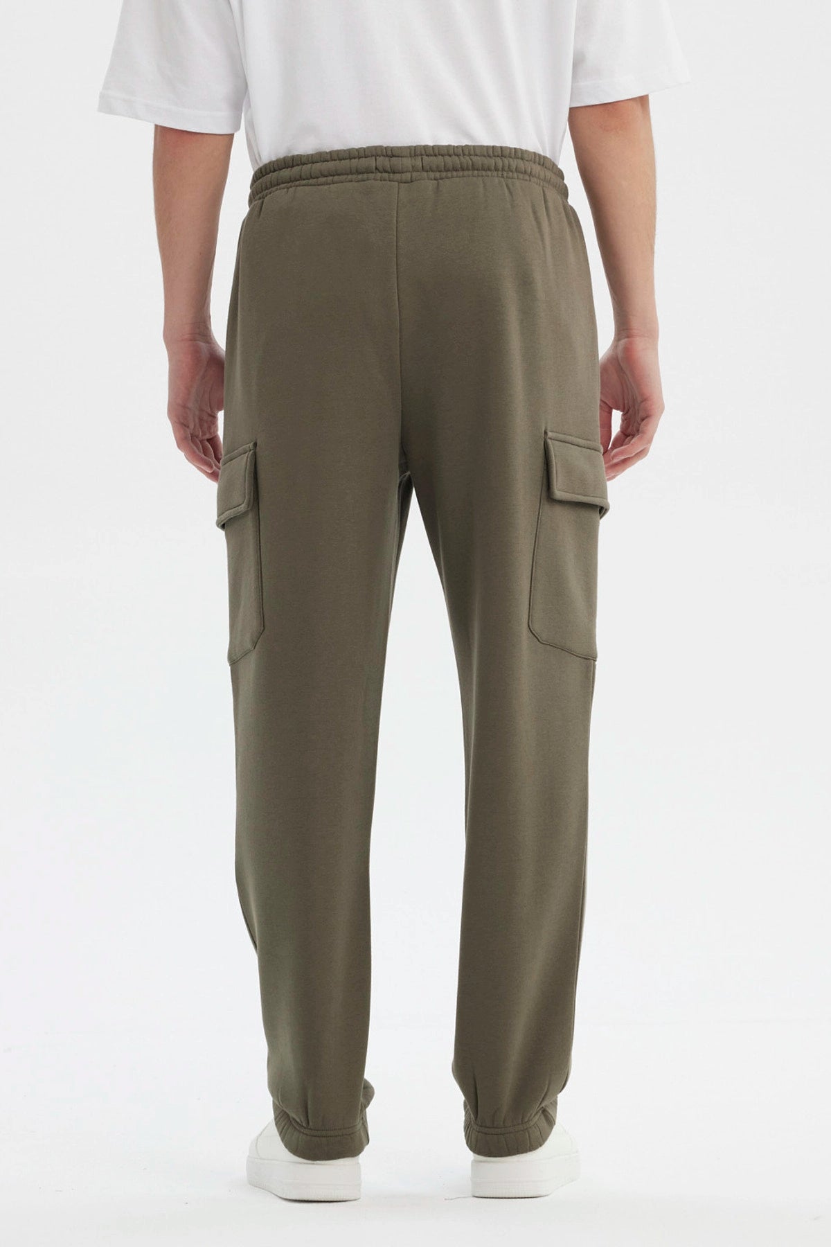 Pantalón Buzo Hombre Juvenil Pitillo Verde Militar
