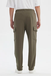 Pantalón Buzo Hombre Juvenil Pitillo Verde Militar