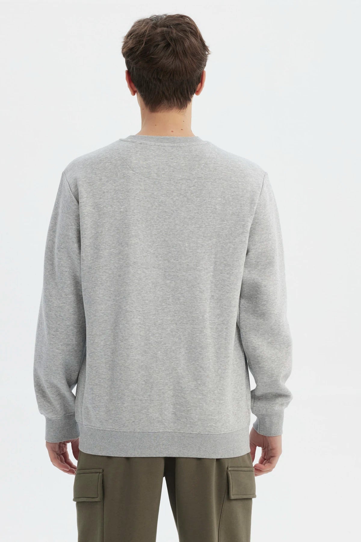 Polerón Hombre Slim Gris Melange
