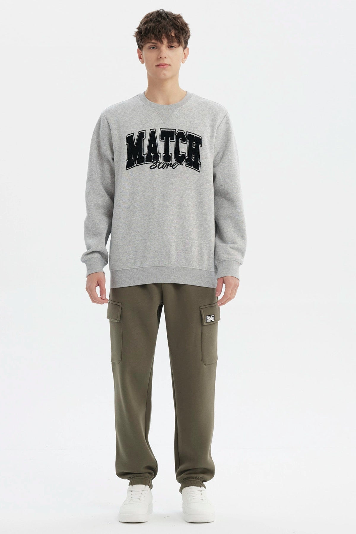 Polerón Hombre Slim Gris Melange