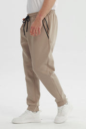 Pantalón Buzo Hombre Juvenil Pitillo Beige Oscuro