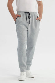 Pantalón Buzo Hombre Juvenil Pitillo Gris Melange
