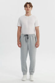 Pantalón Buzo Hombre Juvenil Pitillo Gris Melange