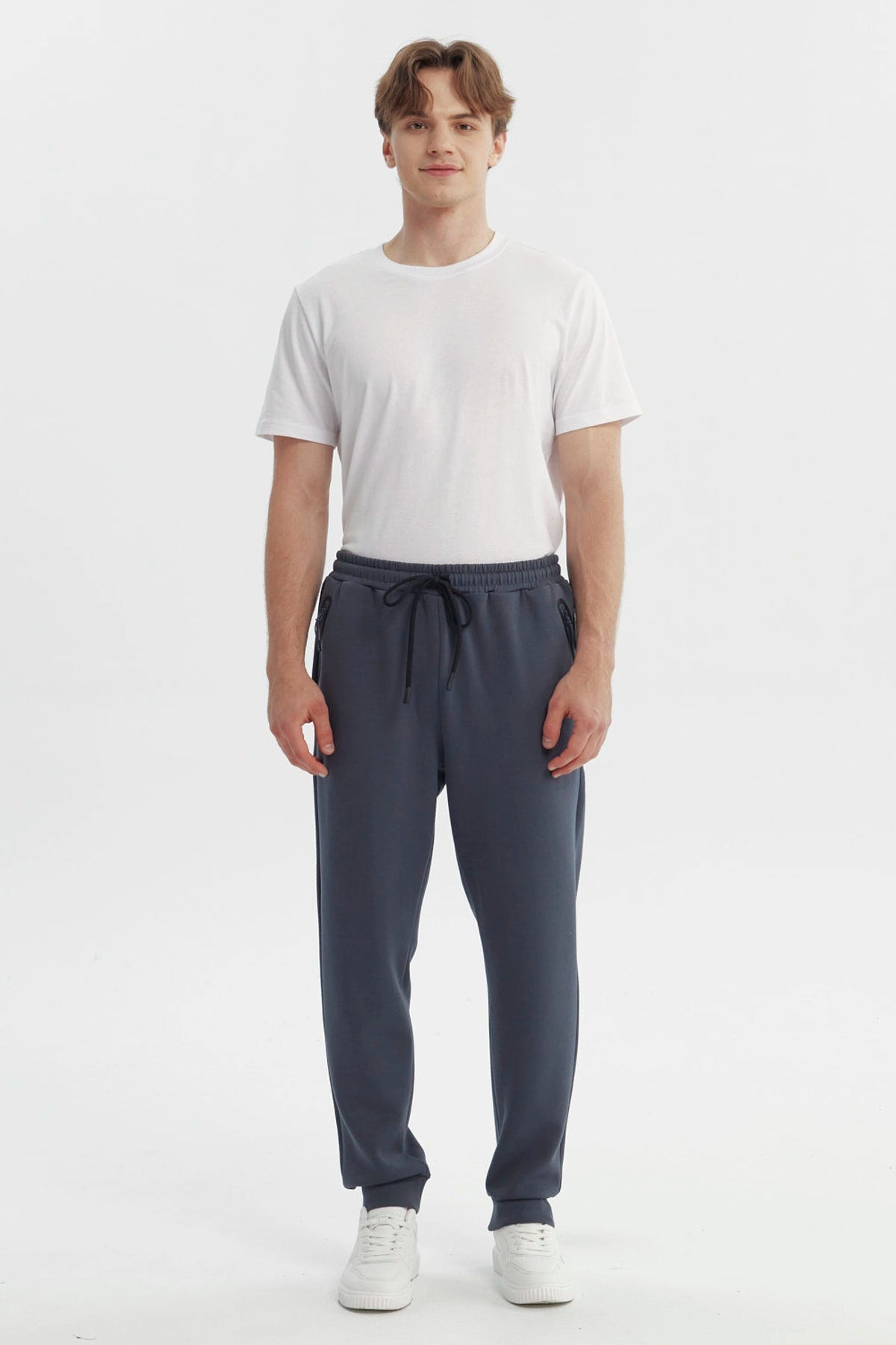 Pantalón Buzo Hombre Juvenil Pitillo Marengo