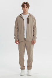Polerón Hombre Slim Beige Oscuro