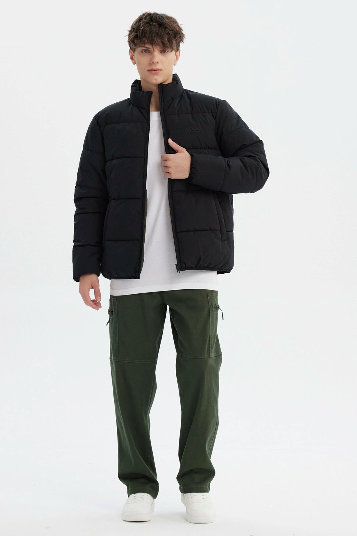 Parka Hombre Slim Reversible Negro