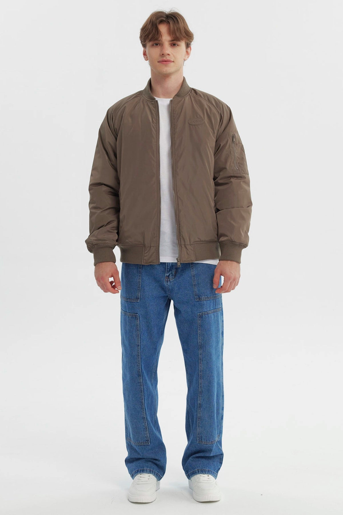 Chaqueta Hombre Slim Marron Piedra