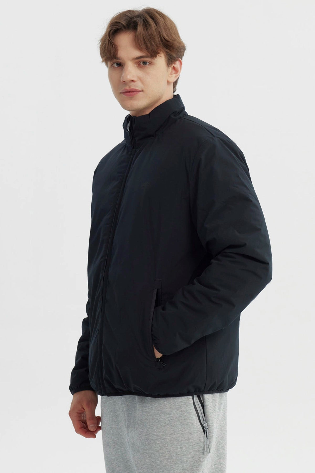 Parka Hombre Slim Reversible Negro