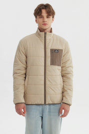 Parka Hombre Slim Reversible Marron Piedra
