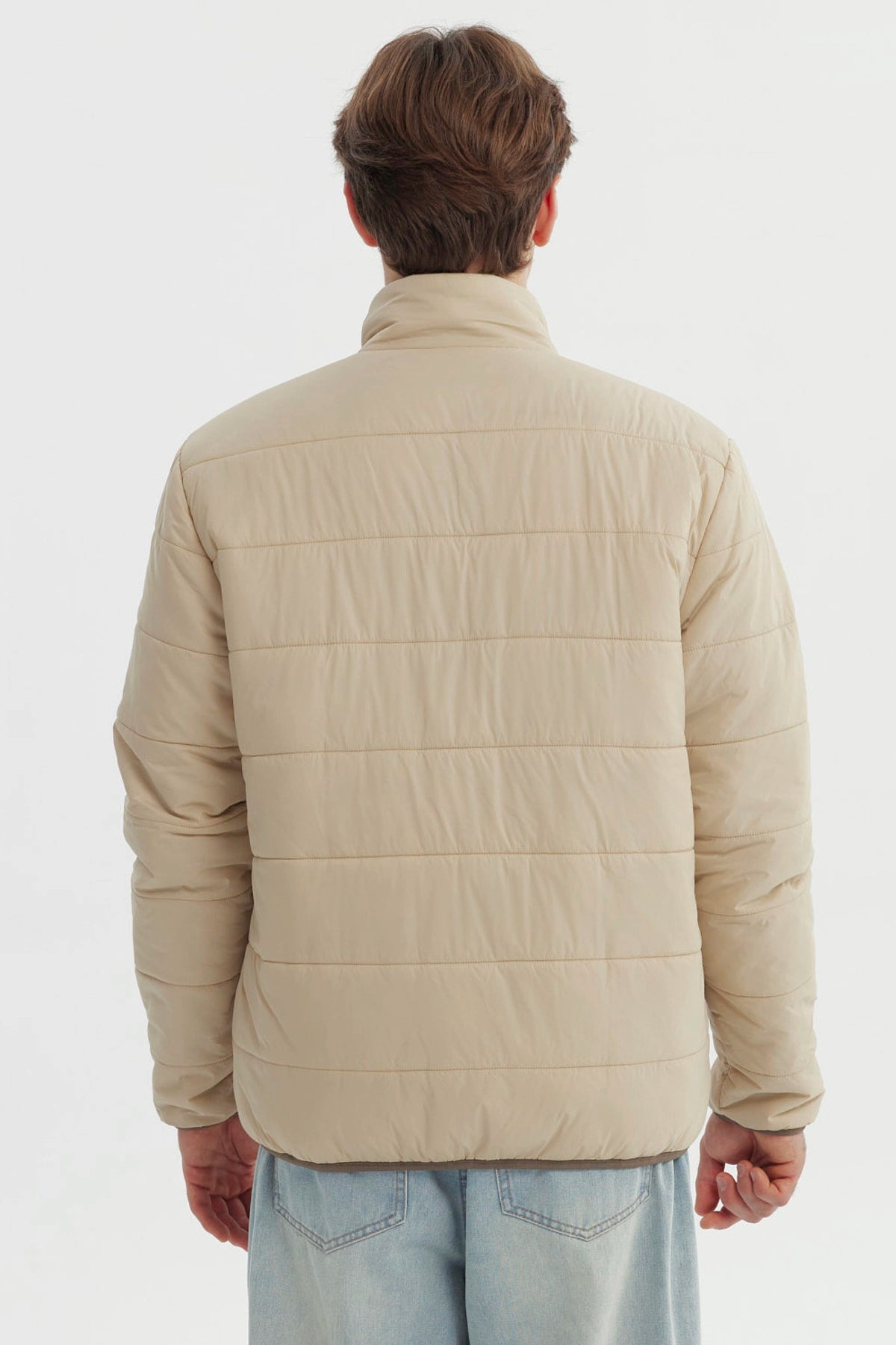 Parka Hombre Slim Reversible Marron Piedra