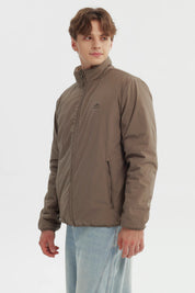 Parka Hombre Slim Reversible Marron Piedra