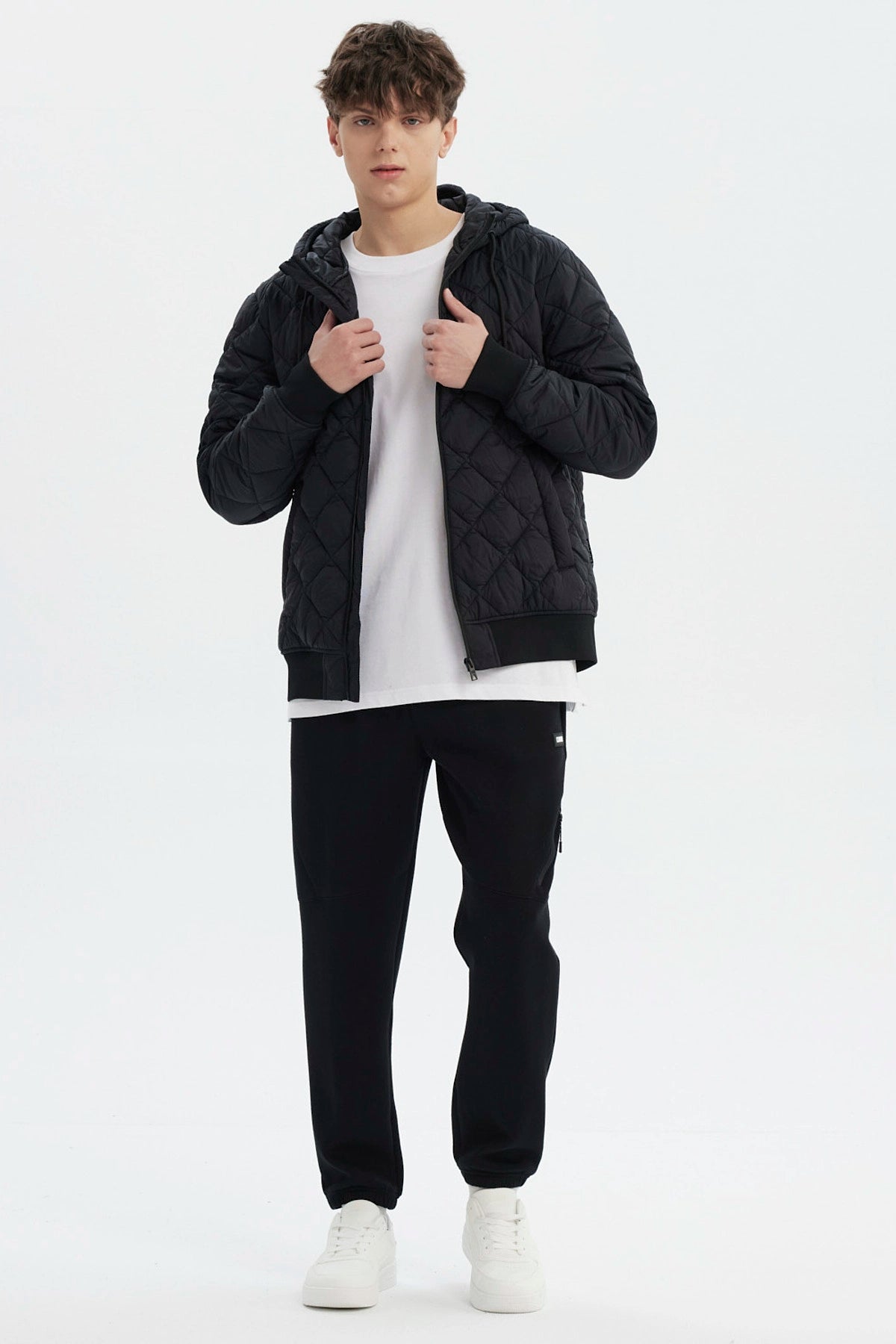 Parka Hombre Slim Negro
