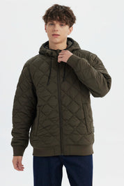 Parka Hombre Slim Verde Militar