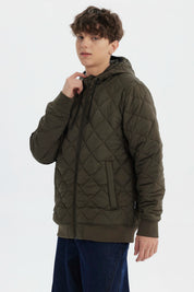 Parka Hombre Slim Verde Militar