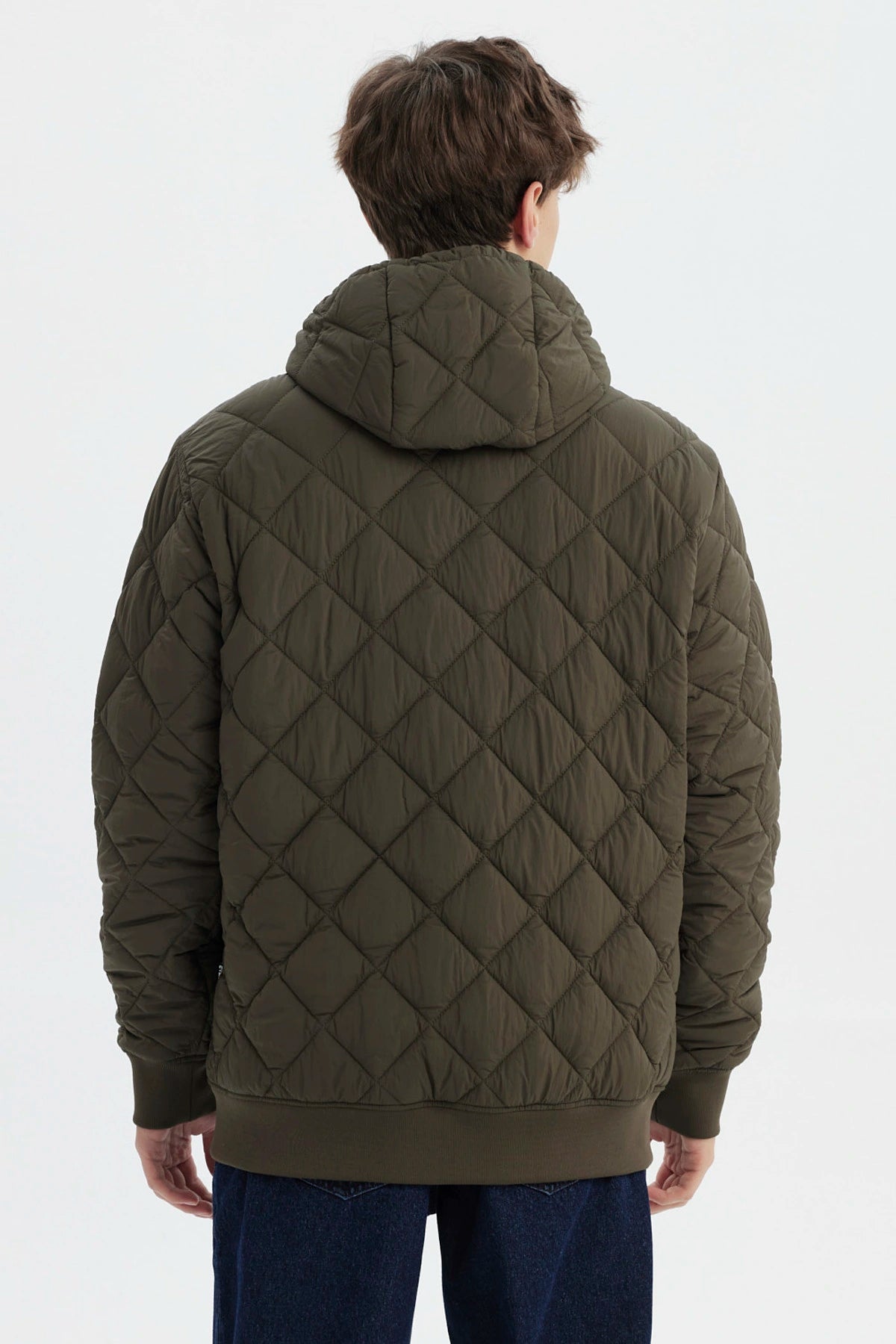 Parka Hombre Slim Verde Militar
