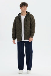 Parka Hombre Slim Verde Militar