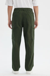 Pantalón Hombre Calce Recto Verde Militar
