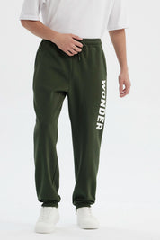 Pantalón Buzo Hombre Pitillo Verde Militar