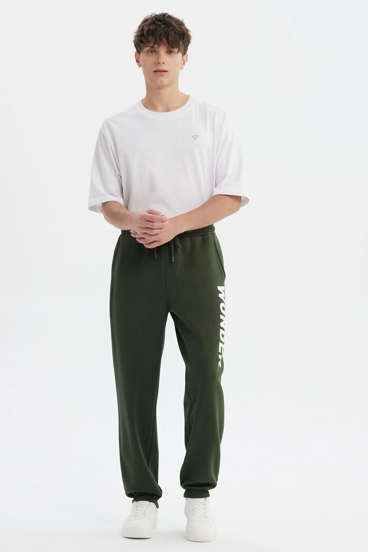 Pantalón Buzo Hombre Pitillo Verde Militar