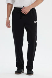 Pantalón Buzo Hombre Calce Recto Negro