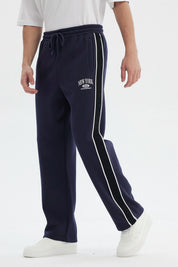 Pantalón Buzo Hombre Calce Recto Azul Marino