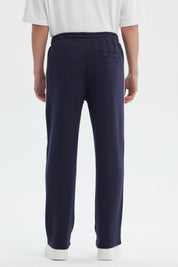Pantalón Buzo Hombre Calce Recto Azul Marino