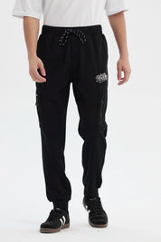 Pantalón Buzo Hombre Pitillo Negro