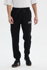 Pantalón Buzo Hombre Pitillo Negro
