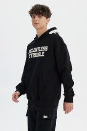 Polerón Hombre Slim Con Gorro Negro