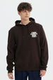 Polerón Hombre Slim Con Gorro Chocolate