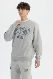 Polerón Hombre Slim Gris Melange