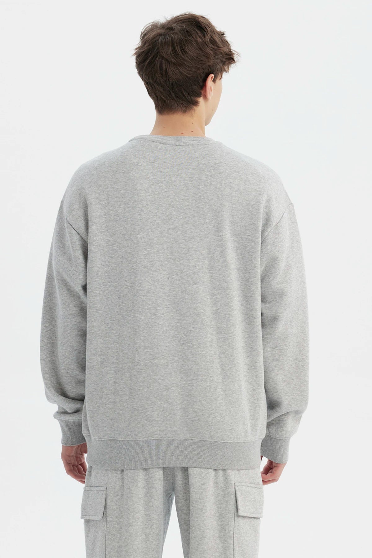 Polerón Hombre Slim Gris Melange