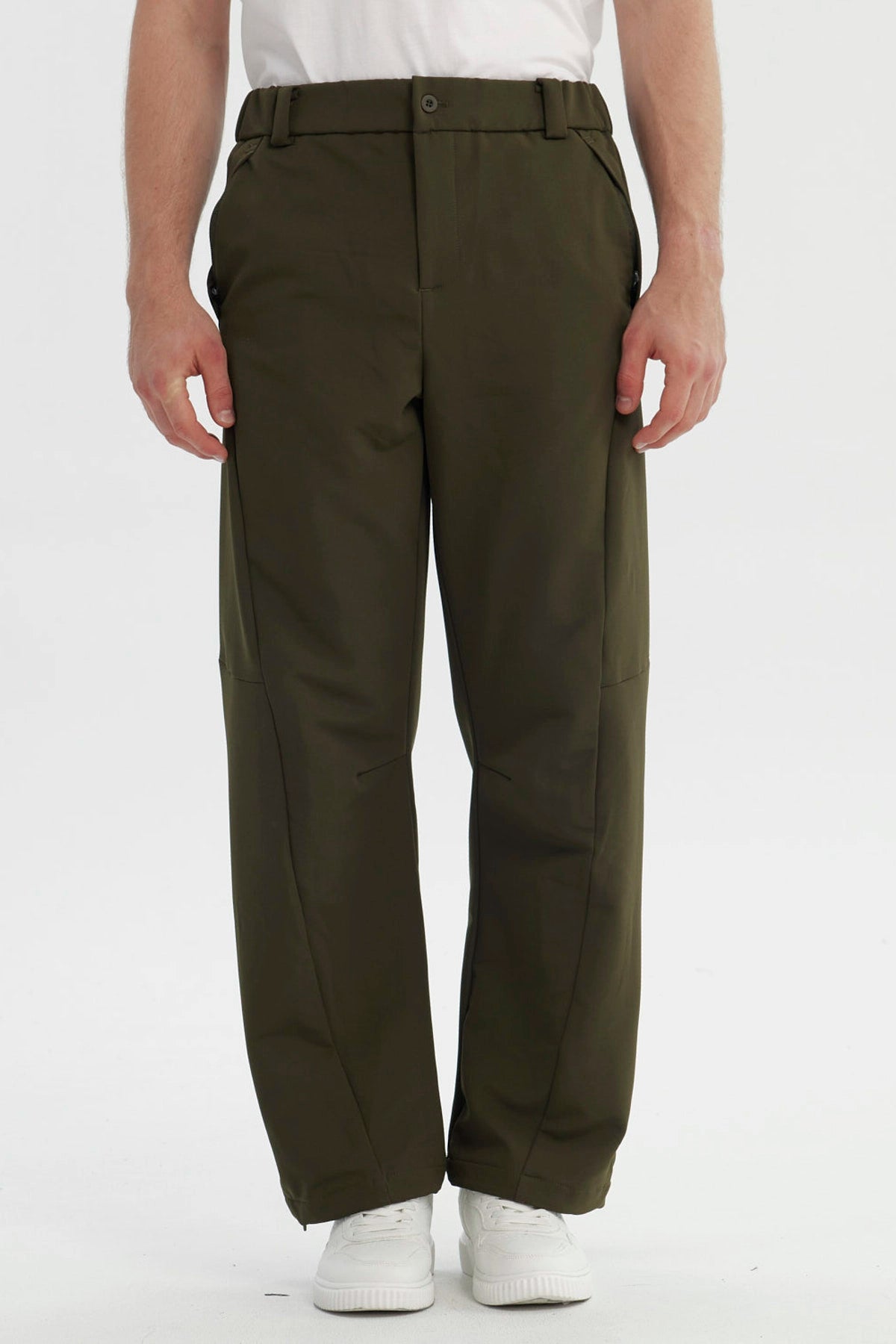 Pantalón Hombre Calce Recto Verde Militar
