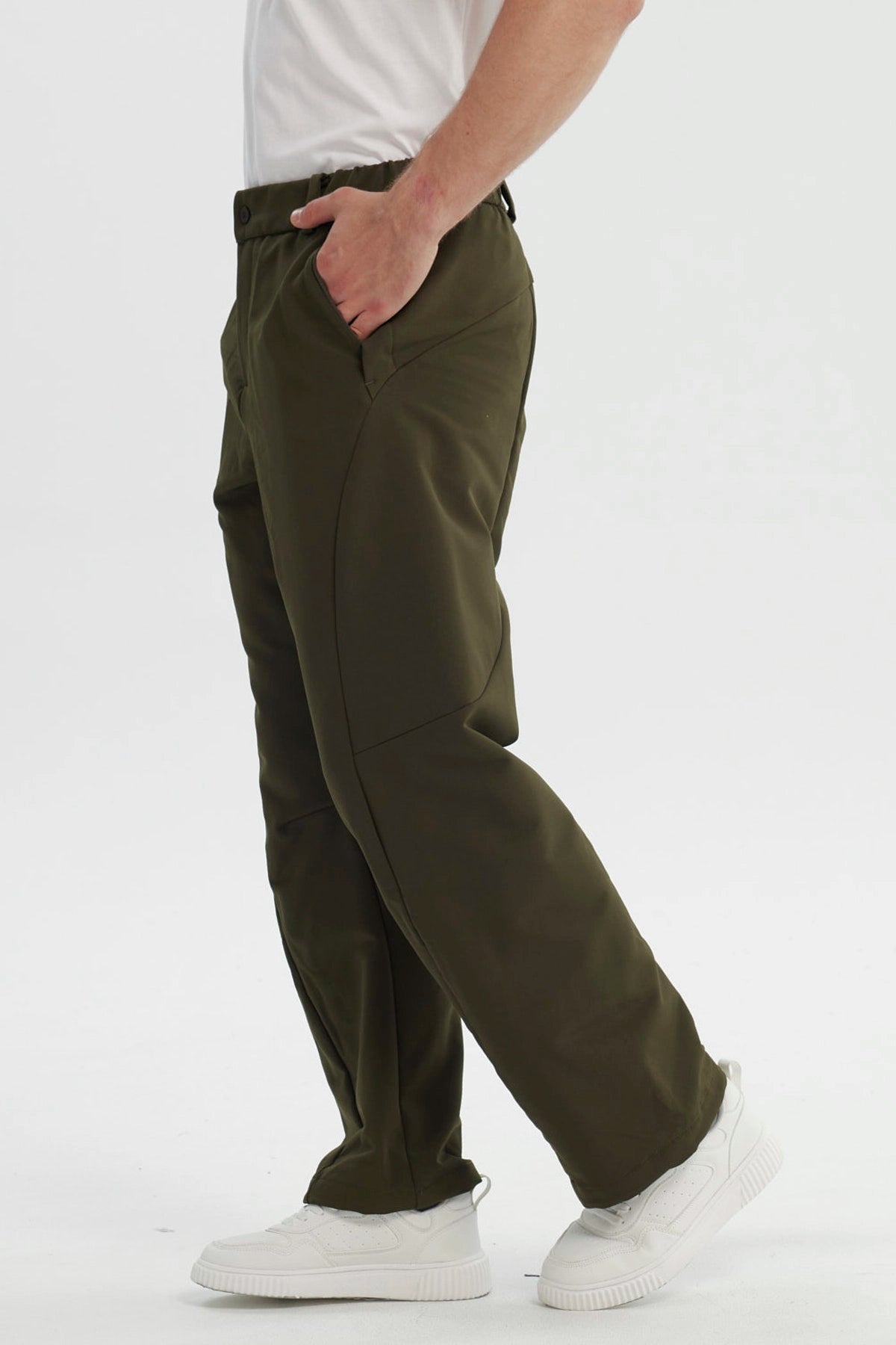 Pantalón Hombre Calce Recto Verde Militar
