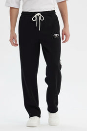 Pantalón Buzo Hombre Calce Recto Negro