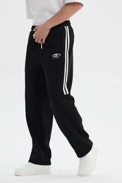 Pantalón Buzo Hombre Calce Recto Negro