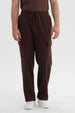 Pantalón Buzo Hombre Calce Recto Chocolate